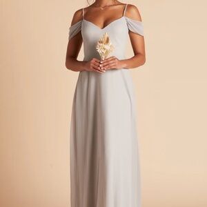 Birdy Grey Devin Chiffon Convertible Dress in Dove Gray Size Medium